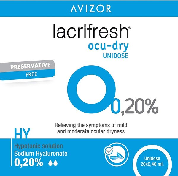 Avizor Lacrifresh Ocudry 0.2% UD - TRIPLE PACK (60 vials)