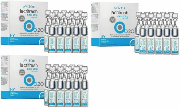Avizor Lacrifresh Ocudry 0.2% UD - TRIPLE PACK (60 vials)